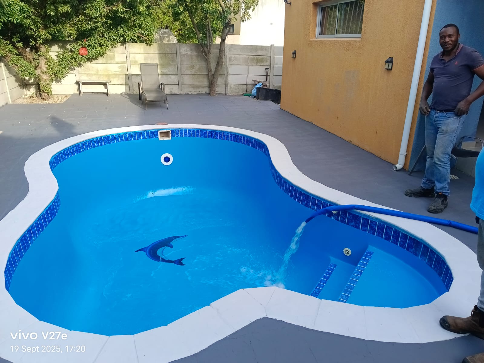 Finished Cape Town swimming pool with a smooth restored surface and clear blue water
